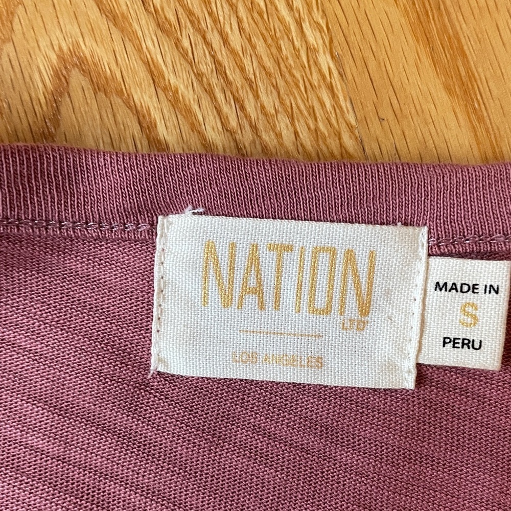 Nation LTD Mauve Button-Down Shirt- like new! - Picture 2 of 3